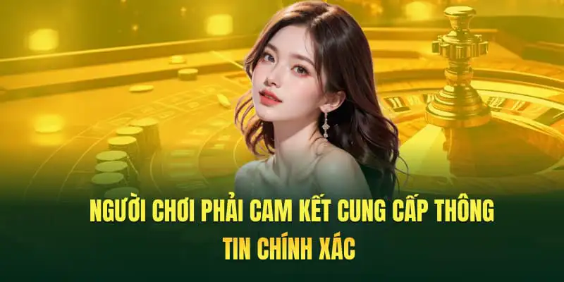 Người chơi phải cam kết cung cấp thông tin chính xác